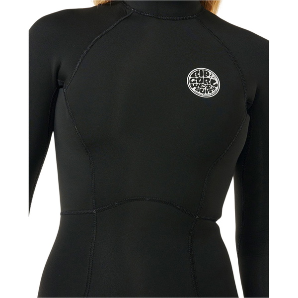 2026 Rip Curl Womens G-Bomb 2mm Long Sleeve Back Zip Shorty Wetsuit 13LWSP - Black